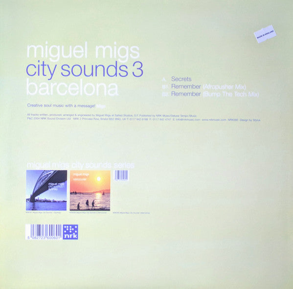 Miguel Migs : City Sounds Part 3 Barcelona (12")