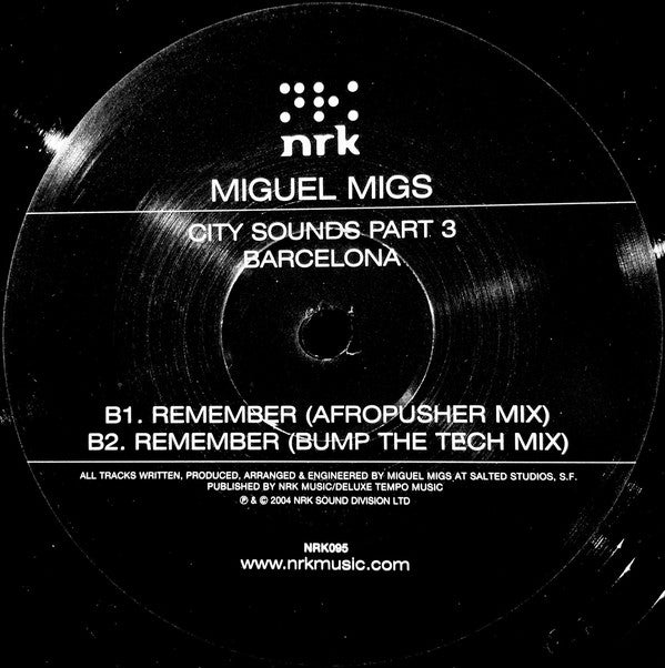 Miguel Migs : City Sounds Part 3 Barcelona (12")