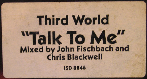 Third World : Talk To Me (12", Promo)