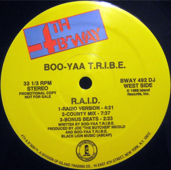 Boo-Yaa T.R.I.B.E. : R.A.I.D. (12", Promo)