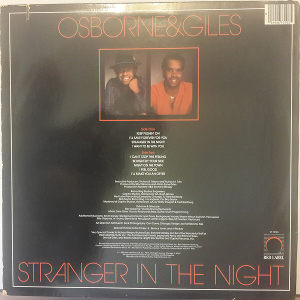 Osborne & Giles : Stranger In The Night (LP, Album)