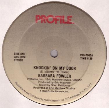 Barbara Fowler : Knockin' On My Door (12", Single)
