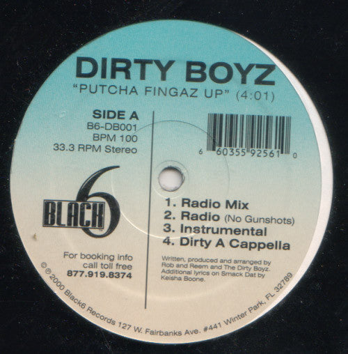 Dirty Boyz (4) : Putcha Fingaz Up (12")