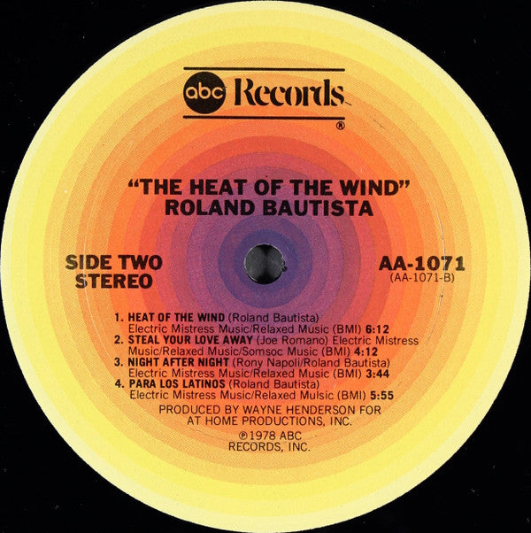 Roland Bautista : The Heat Of The Wind (LP, Album)