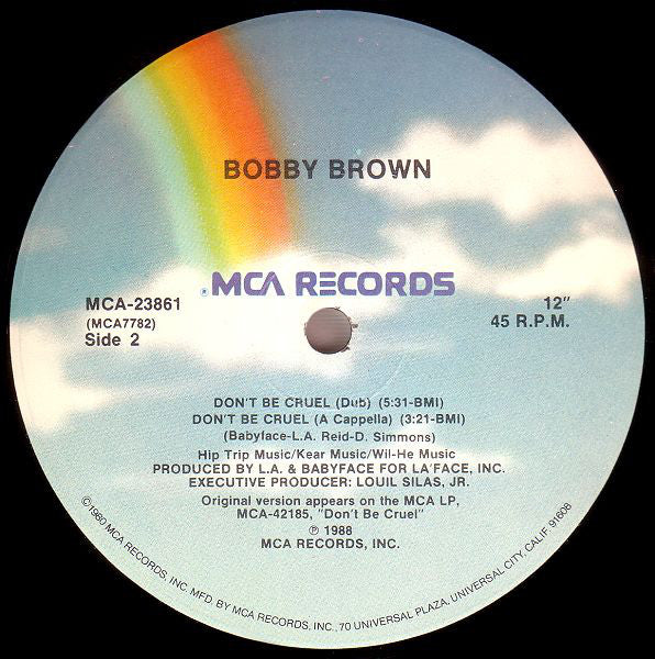 Bobby Brown : Don't Be Cruel (Extended Version) (12", Single)