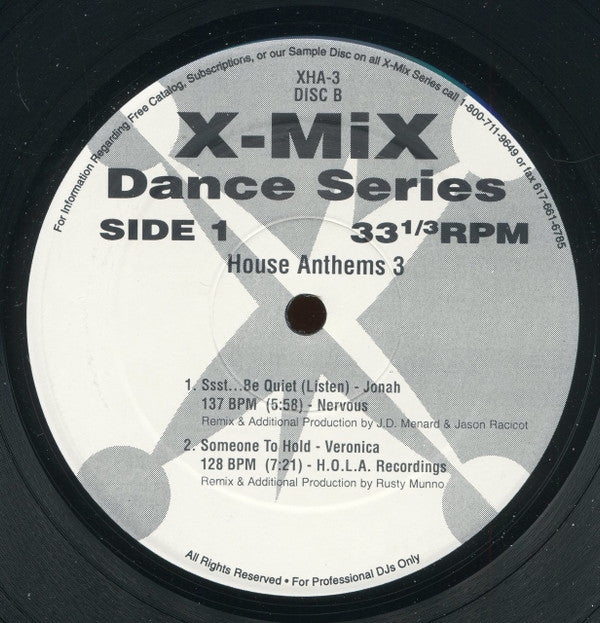 Various : X-Mix House Anthems Vol. 03 (2x12", Comp, Promo)