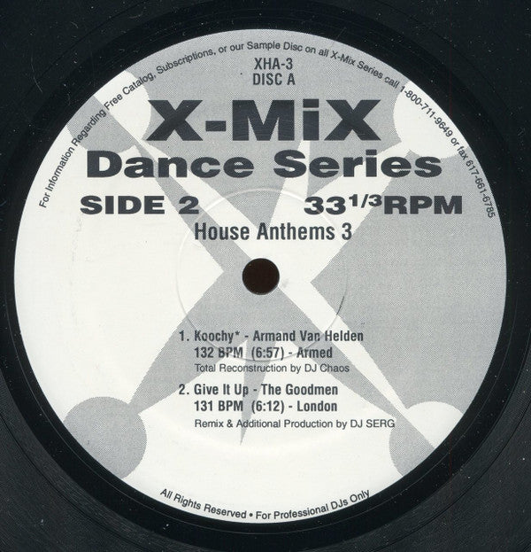 Various : X-Mix House Anthems Vol. 03 (2x12", Comp, Promo)