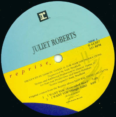 Juliet Roberts : I Want You (12")