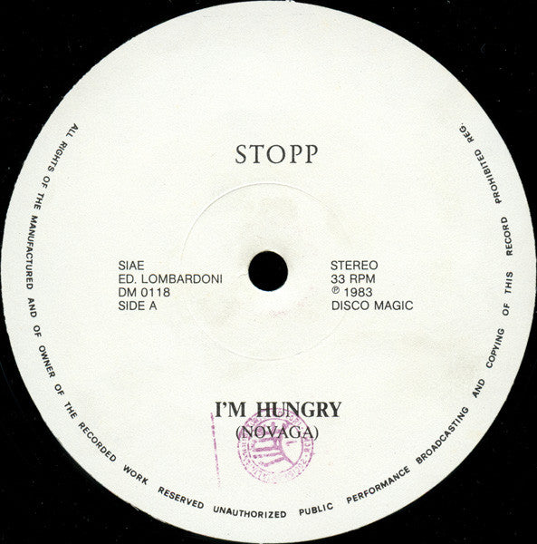 Stopp : I'm Hungry (12")