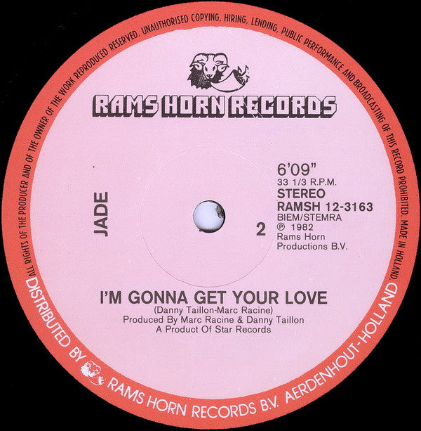 Jade (2) : I'm Gonna Get Your Love (12", Maxi)