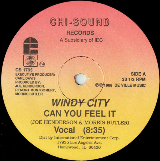 Windy City (2) : Can You Feel It (12")