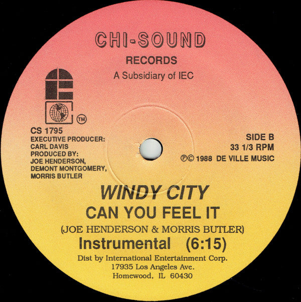 Windy City (2) : Can You Feel It (12")