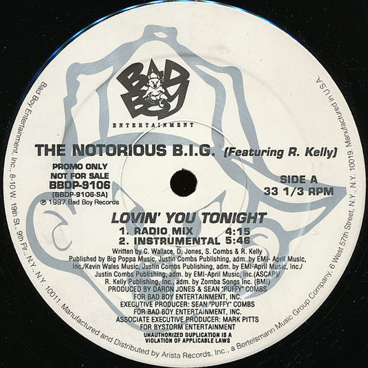 Notorious B.I.G. Featuring R. Kelly : Lovin' You Tonight (12", Promo)