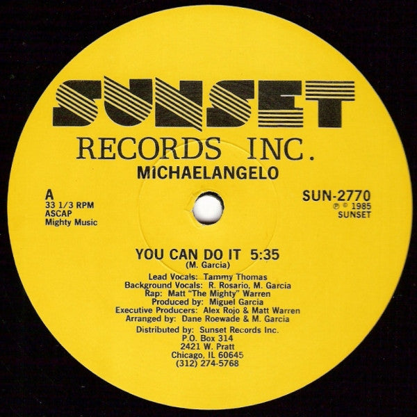 Michaelangelo (3) : You Can Do It (12")