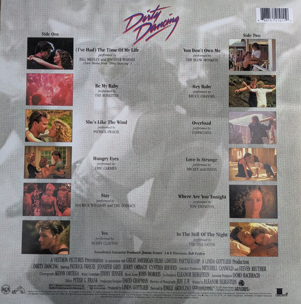 Various : Dirty Dancing (Original Soundtrack From The Vestron Motion Picture) (LP, Album, Comp, RE, Bla)