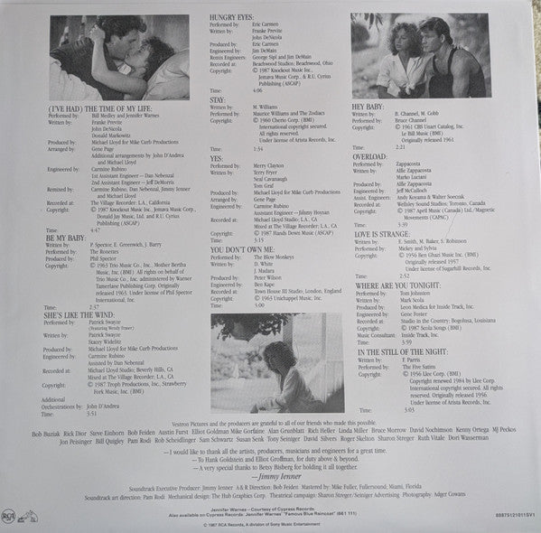 Various : Dirty Dancing (Original Soundtrack From The Vestron Motion Picture) (LP, Album, Comp, RE, Bla)