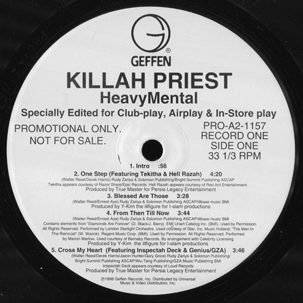 Killah Priest : Heavy Mental (2xLP, Album, Promo, Cle)