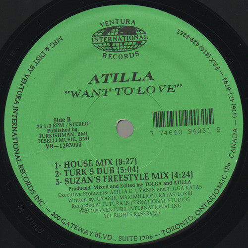 Atilla (4) : Want To Love (12", Gre)