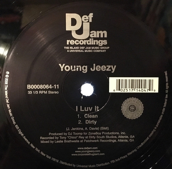 Young Jeezy : I Luv It (12")