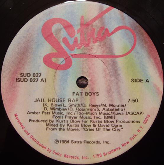 Fat Boys : Jail House Rap (12")