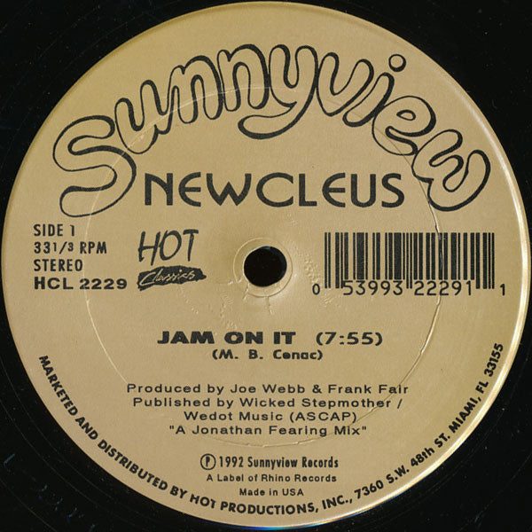 Newcleus / Extra T's : Jam On It / Ex'tra T's  Boogie (12")