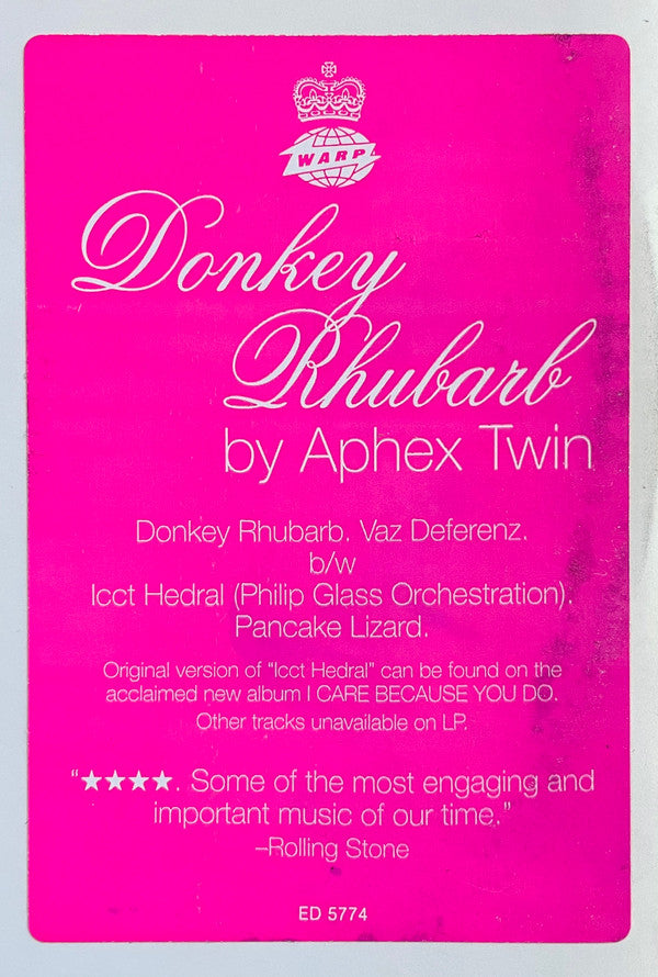 Aphex Twin : Donkey Rhubarb (12", Promo)