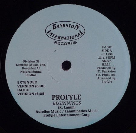 Profyle (3) : Beginnings / Don't Give Up On Love (12")