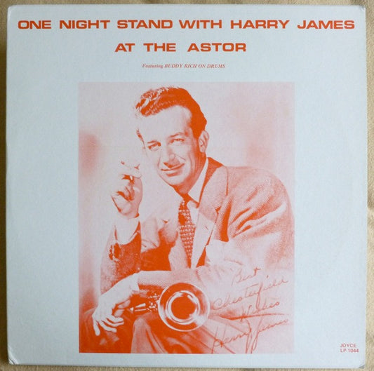 Harry James (2) : One Night Stand With Harry James At The Astor (LP)