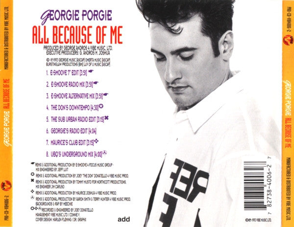 Georgie Porgie : All Because Of Me (CD, Maxi)