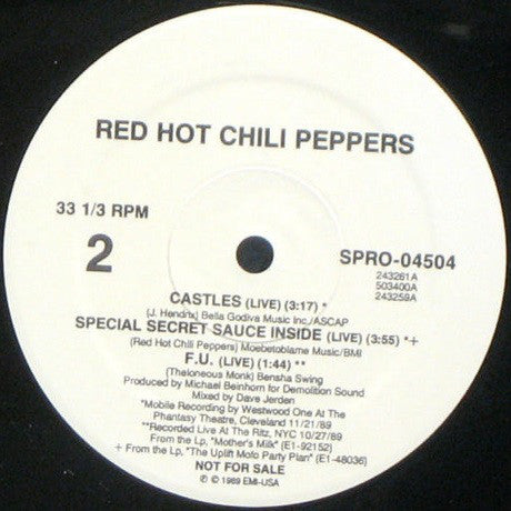Red Hot Chili Peppers : Taste The Pain (12", Promo)
