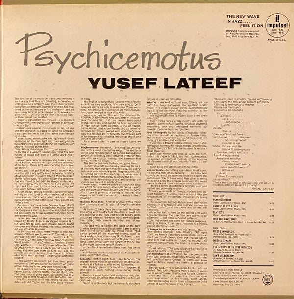 Yusef Lateef : Psychicemotus (LP, Album, Mono, Kee)