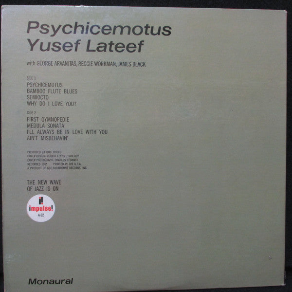 Yusef Lateef : Psychicemotus (LP, Album, Mono, Kee)