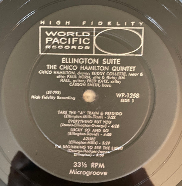 The Chico Hamilton Quintet : Ellington Suite (LP, Album, Mono)