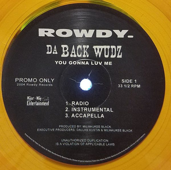 Da Backwudz : You Gonna Love Me / Hood Sh*t (12", Promo, Yel)