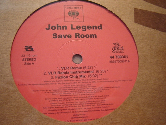 John Legend : Save Room (12")