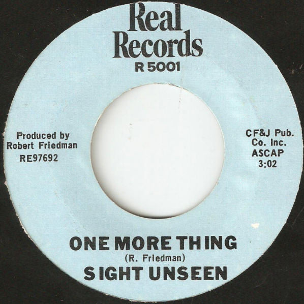 Sight Unseen : I'm On My Way (7", Styrene)