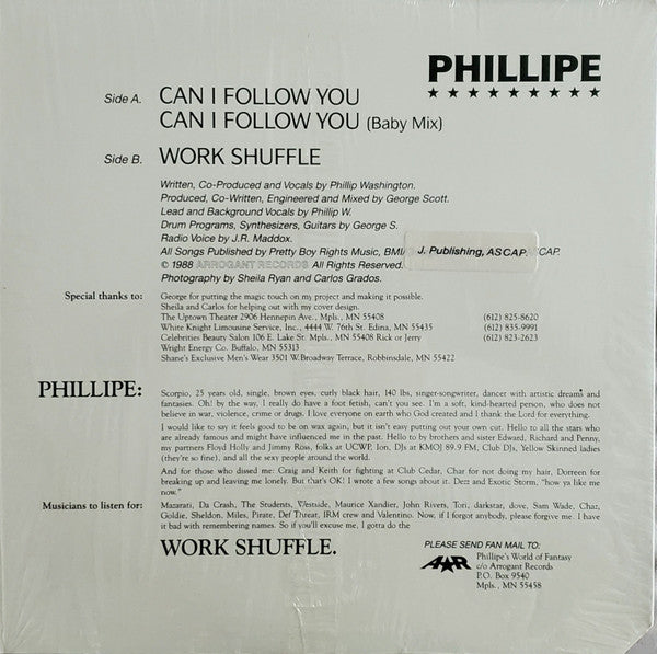 Phillip Washington : Can I Follow You / Work Shuffle (12")