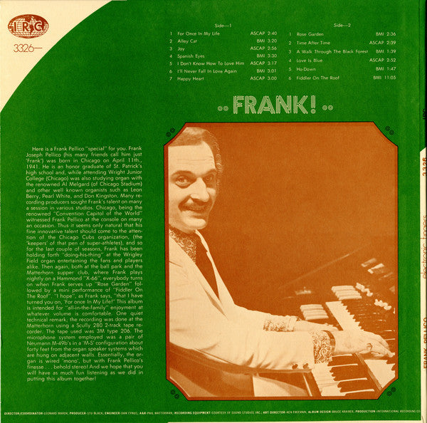 Frank Pellico : Electronic Fingers (LP)