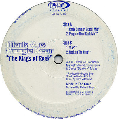Mark V. & Poogie Bear : The Kings Of Rock (12")