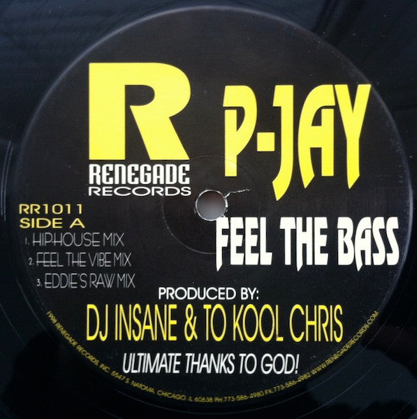 P Jay : Feel The Bass (12")