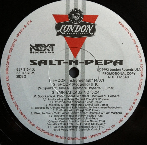 Salt 'N' Pepa : Shoop (12", Promo)