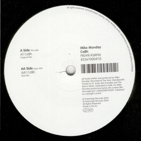 Mike Monday : Ca$h (12")