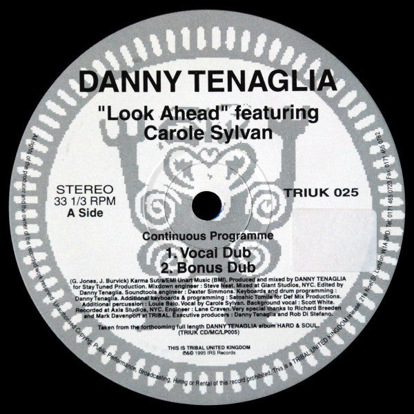 Danny Tenaglia Featuring Carole Sylvan : Look Ahead (12")