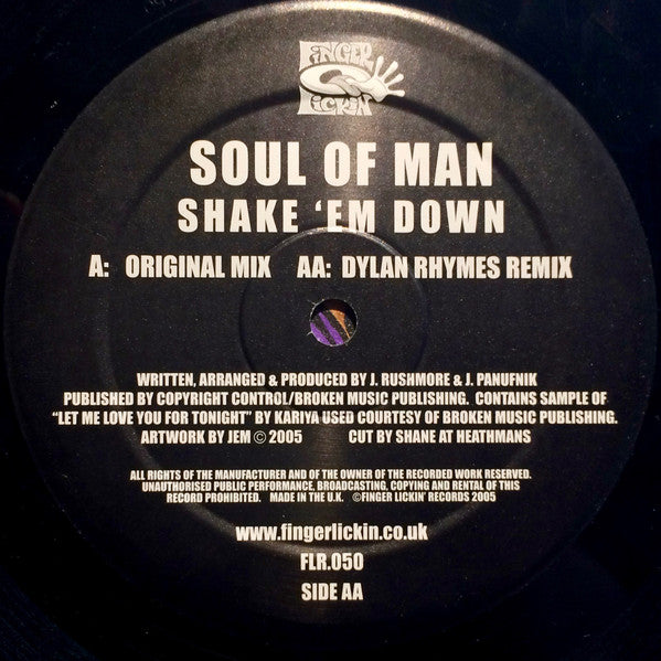 Soul Of Man : Shake 'Em Down (12")