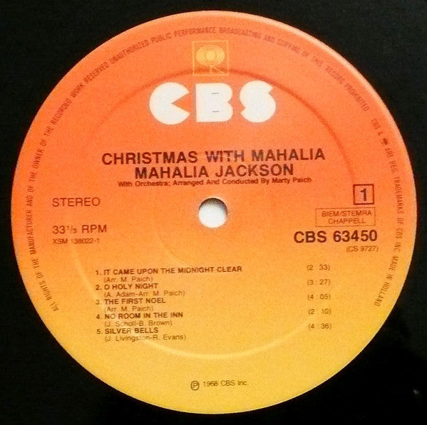 Mahalia Jackson : Christmas With Mahalia (LP, Album, RE)