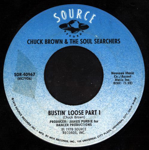 Chuck Brown & The Soul Searchers : Bustin' Loose (7", Single, Pin)