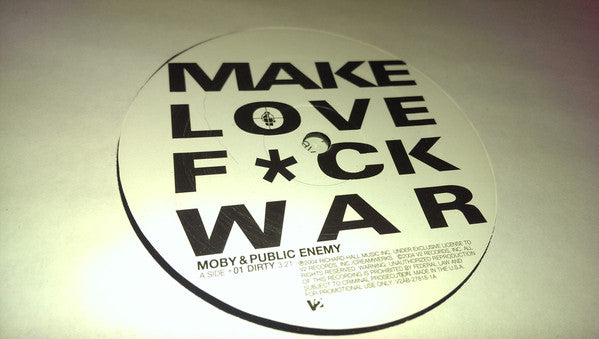 Moby & Public Enemy : Make Love F*ck War (12", Promo)