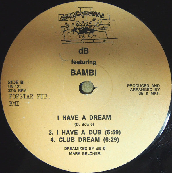 dB (2) Featuring Bambi (3) : I Have A Dream (12")