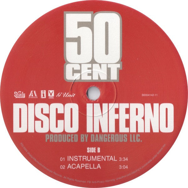 50 Cent : Disco Inferno (12", Single)