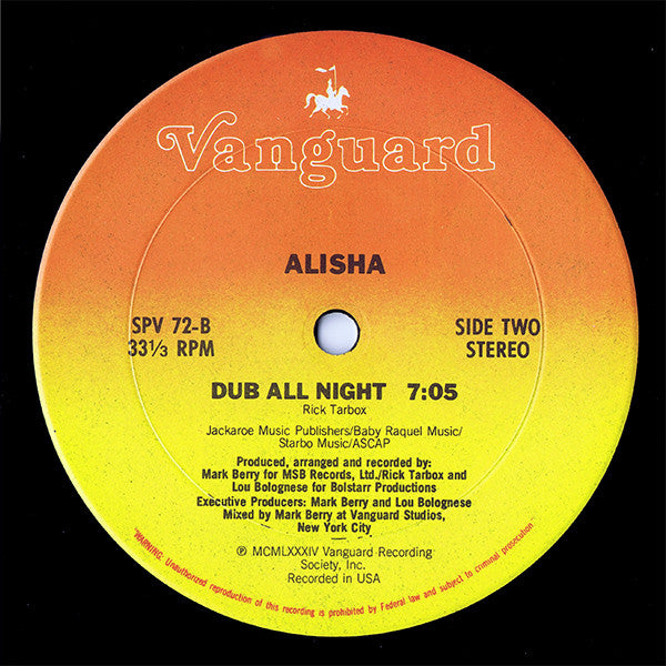 Alisha : All Night Passion (12", Single)